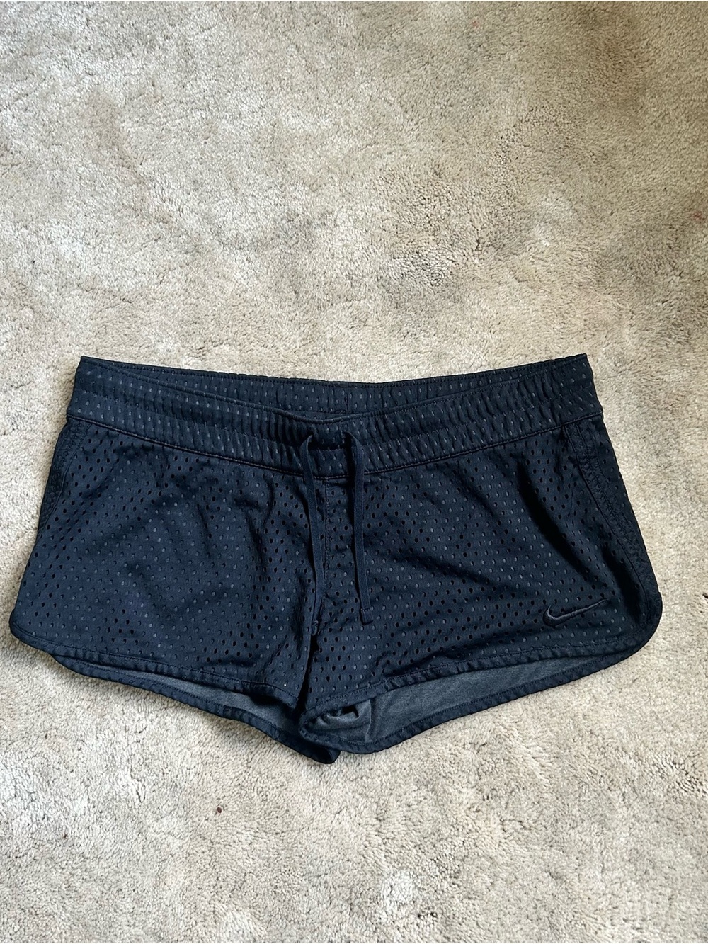 Nike Women’s Black Athletic Mesh Running Shorts medium